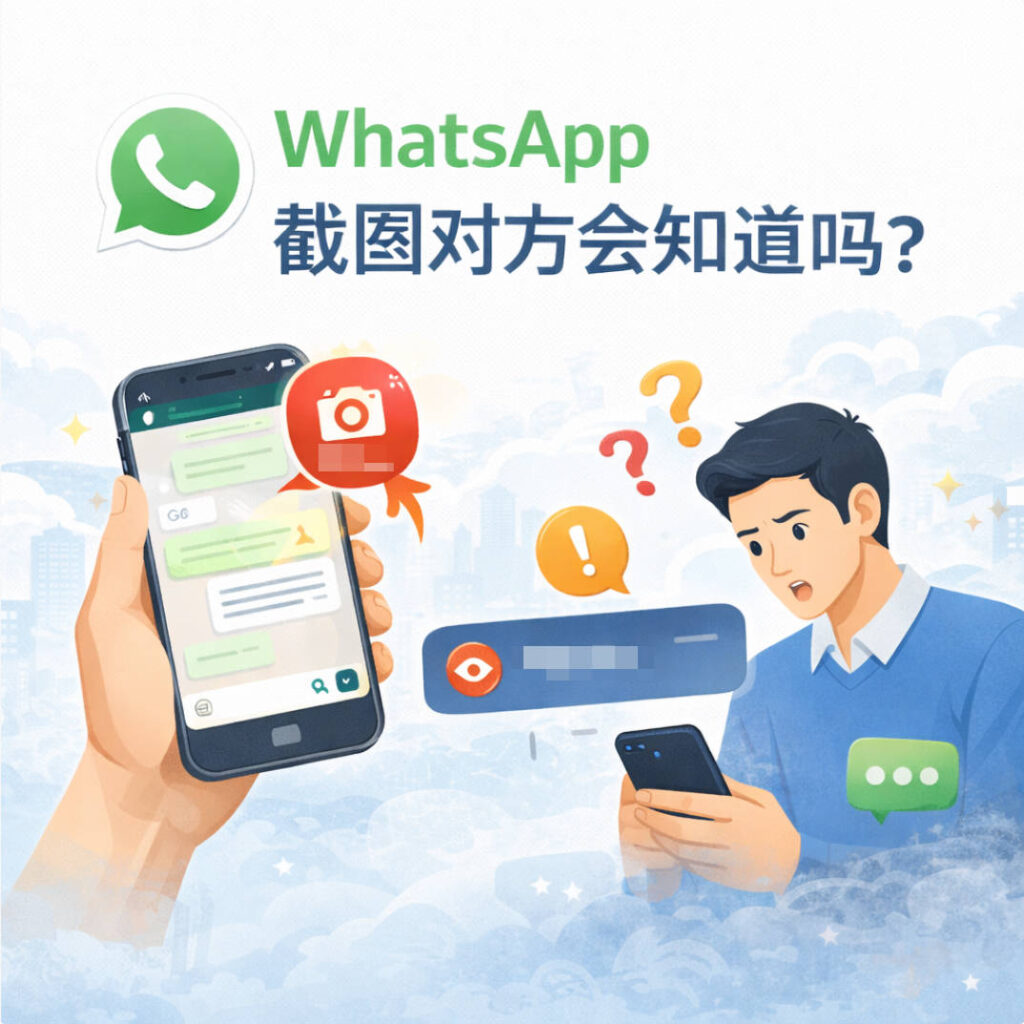 WhatsApp 截图对方会知道吗