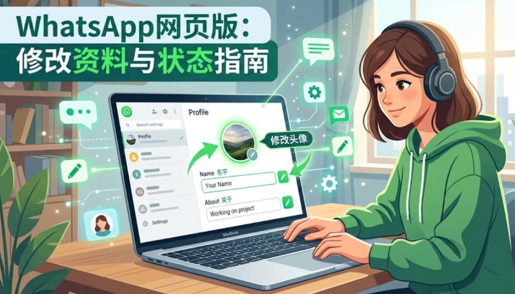 WhatsApp网页版如何修改个人资料与状态