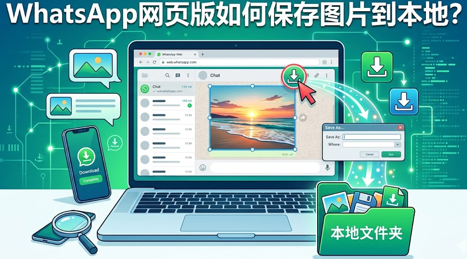 WhatsApp网页版如何保存图片到本地