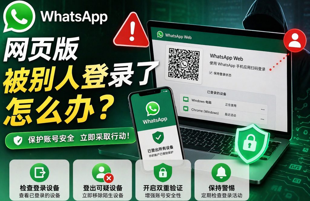 WhatsApp网页版被别人登录了怎么办