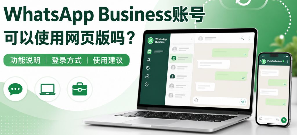 WhatsApp Business账号可以使用网页版