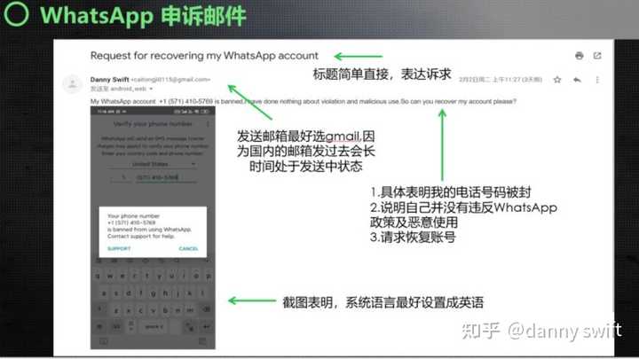 WhatsApp 账号解封申诉邮件模板