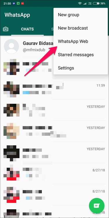 WhatsApp网页版导入联系人