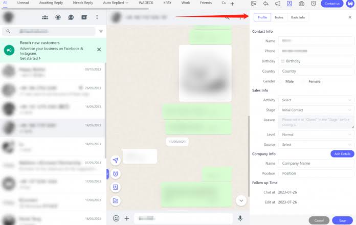 WhatsApp网页版导入联系人