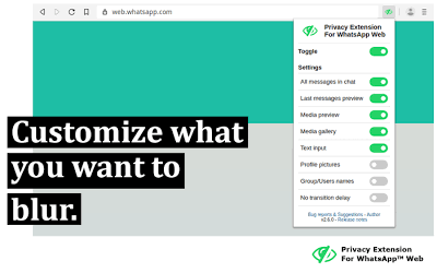 WhatsApp 网页版隐私设置
